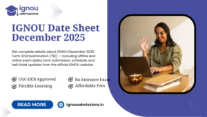 IGNOU Date Sheet